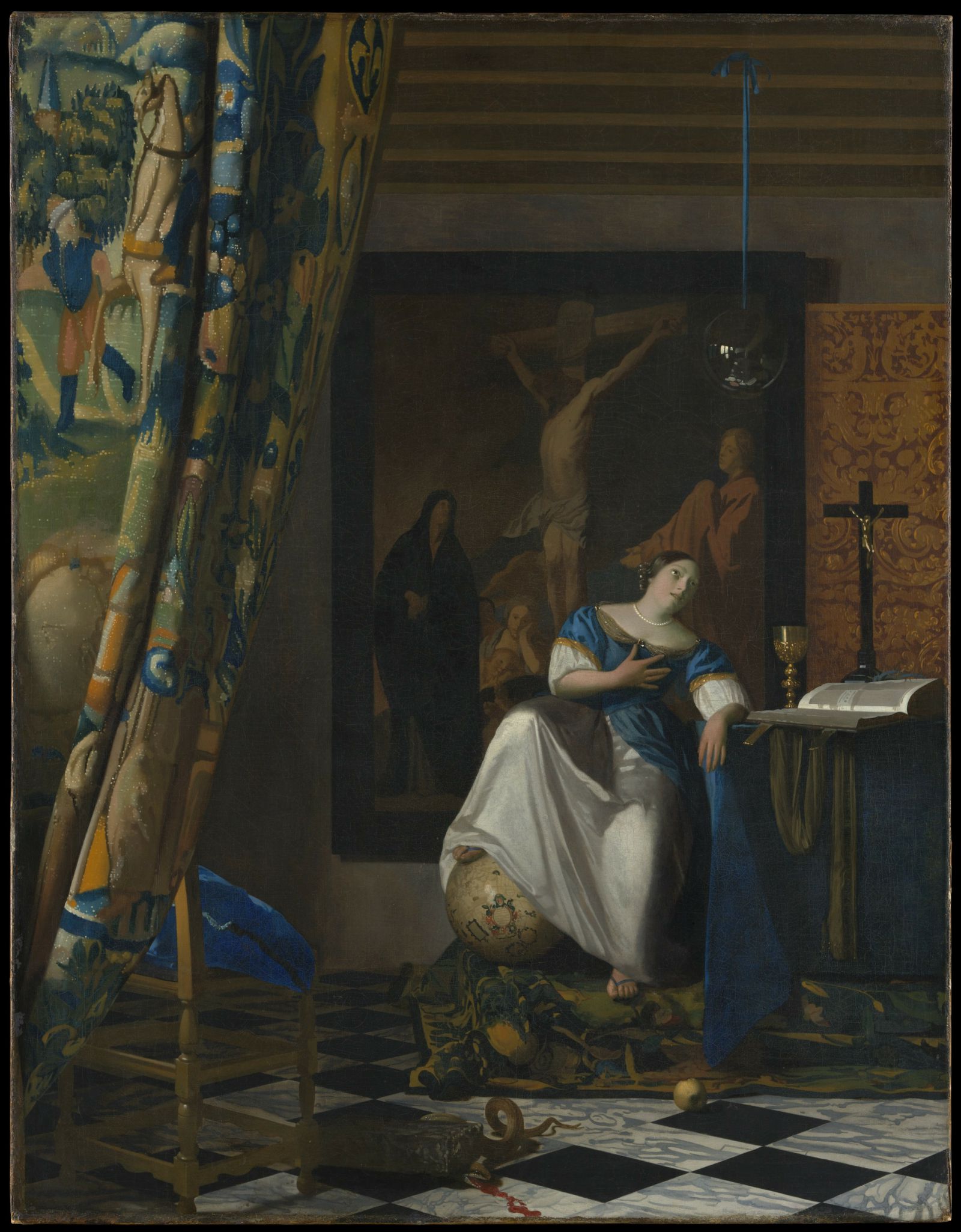 Johannes Vermeer, _Allegory of the Catholic Faith_, 1670-72, oil on canvas,  Metropolitan Museum of Art, New York.